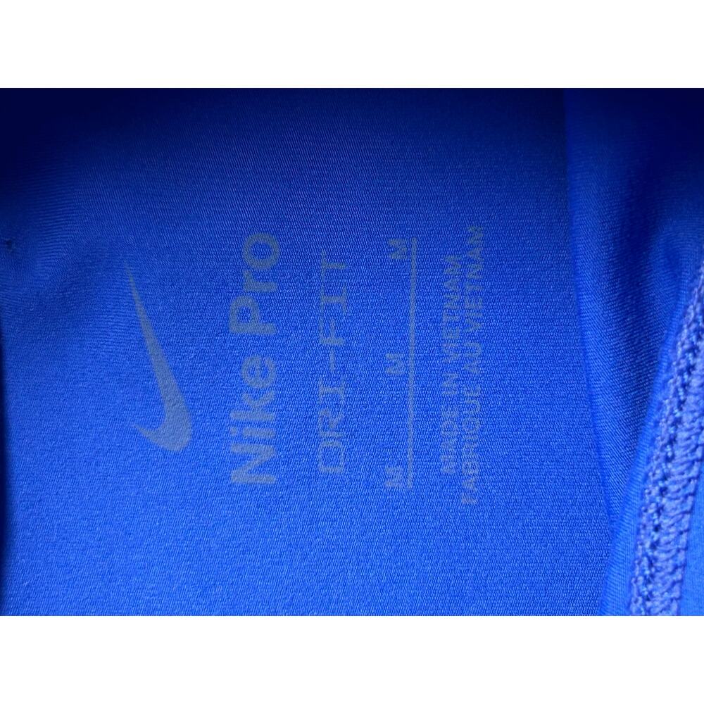 Nike Pro Dri-FIT Compression Mock Neck Shirt Women's Medium Blue Athletic - Picture 6 of 6